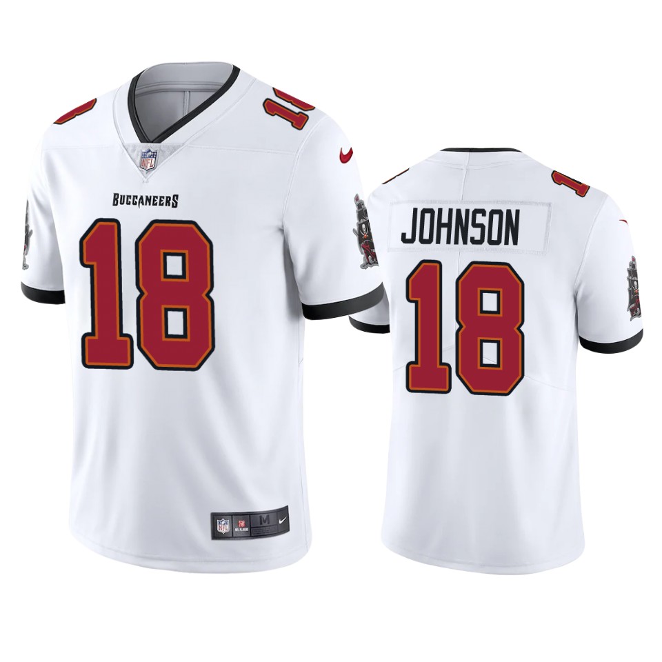 Tampa Bay Buccaneers Men Nike NFL  #18 Tyler Johnson White Vapor Untouchable Limited Jersey->tampa bay buccaneers->NFL Jersey